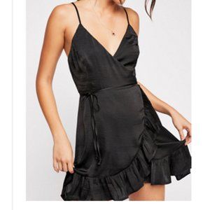 Black Free People Wrap Slip - Size Small - NWT!